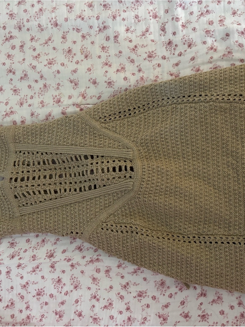 Barbboo Open Knit Beige Women's Sweater